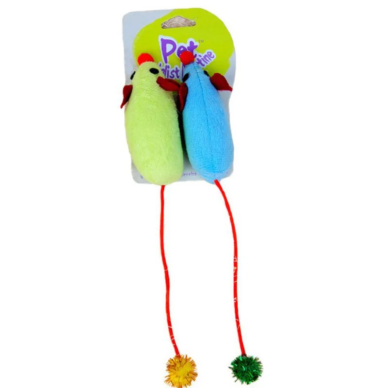 AsyPets 2 Pcs Pet Cat укус-устойчивая игрушка плюшевая Высокая смоделированная маленькая мышь пусть прятаться и искать игровой реквизит-20 интерактивный