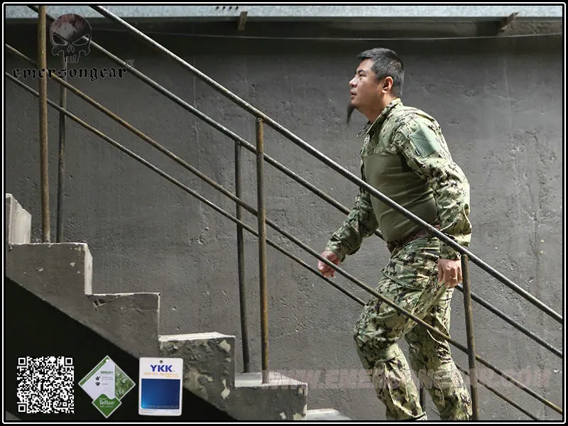 EmersonGear штурмовые штаны+ Shrits городские тактические мужские военные боевые штурмовые уличные спортивные спецназ тренировочные армейские ghillie Костюмы YKK - Цвет: Suits AOR2