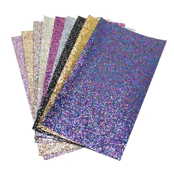 

David accessories 9colors/pack 20*34cm Colorful Glitter PVC Faux Synthetic Leather Set,DIY Sewing Garment Knotbow Bag,1Yc5440