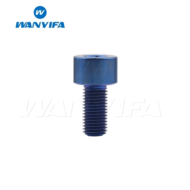 M6x10 Blue Wanyifa клеймо M6x10 15, 16, 18, 20, 25 30 35, 40 45 50 55 60 мм Винт С Титановым болтом для велосипедного тормоза велосипеда части - Цвет: M6x10 Blue