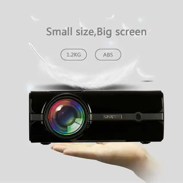 Uhappy U45 Projector 7500 Lumens 1080P 3D HD LED Portable Projector Stereo Speakers Theater Home Cinema Home Vedio Projector