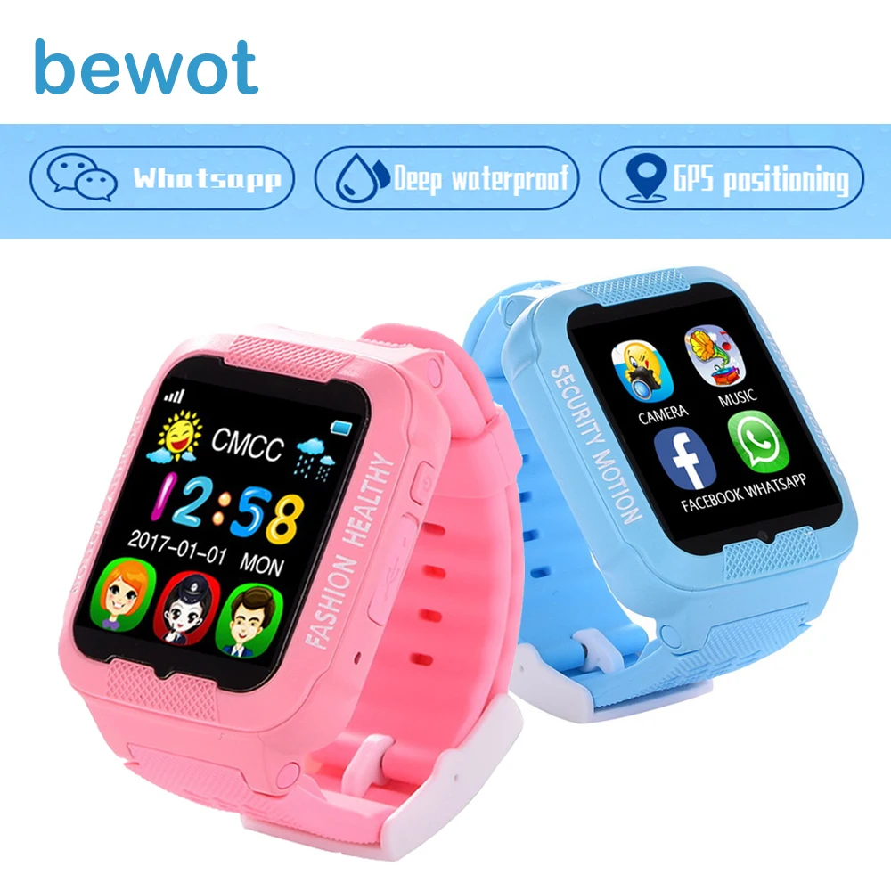 Bewot дети blutooth K3 умные часы GPS фунтов в Smart поддержку sim-карта TF домофон Facebook PK Q50 Q90 |