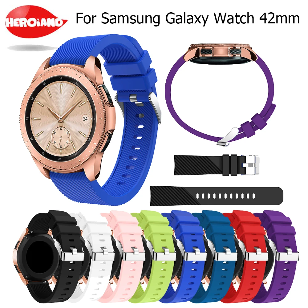 

silicone band for Samsung Galaxy Watch 42mm watches strap Replacement 20mm Bracelet smart wristband for Samsung Galaxy Watch new