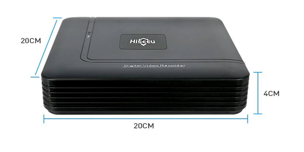 Hiseeu HD 4CH 1080N 5в1 AHD DVR комплект CCTV система 2 шт 720 P/1080 P AHD-двухсторонняя Водонепроницаемая камера 2MP P2P комплект видеонаблюдения