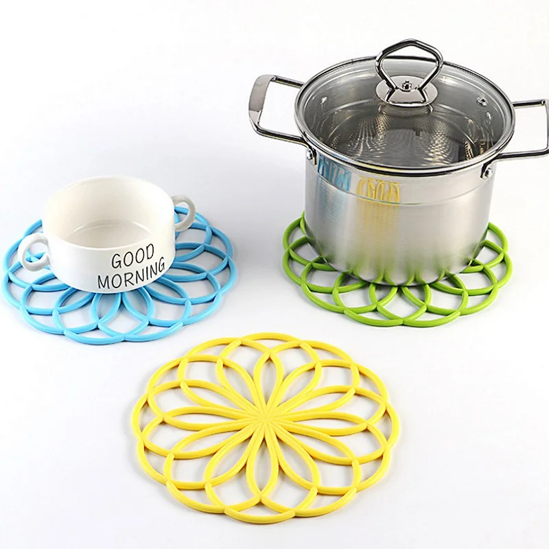 

Colorful Silicone Lace Placemat Coasters Tableware Mat Heat-Insulated Table Mat Pot Dishes Bowl Plate Cup Pad Kitchen Accessory