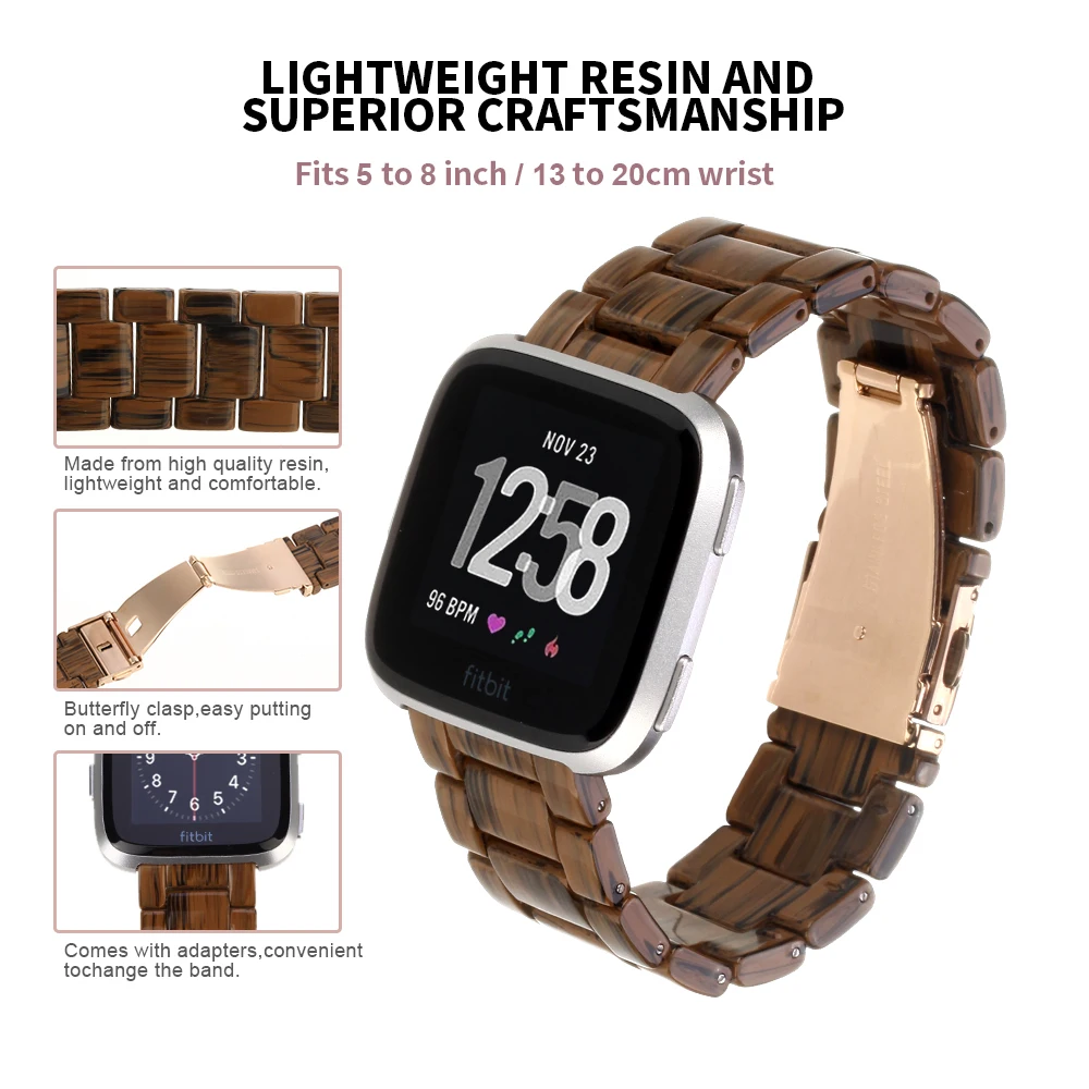 Легкие полимерные ремешки для часов Fitbit Watch Versa/Versa 2 с металлической пряжкой, сменный Браслет для серии Fitbit