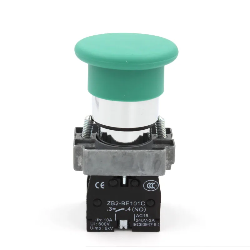 Green Sign Momentary Mushroom Push Button Switch 1 NO XB2-BC31 | Обустройство дома