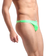 Мужские купальные стринги, одноцветные дышащие купальные трусы для лета, пляжа, серфинга