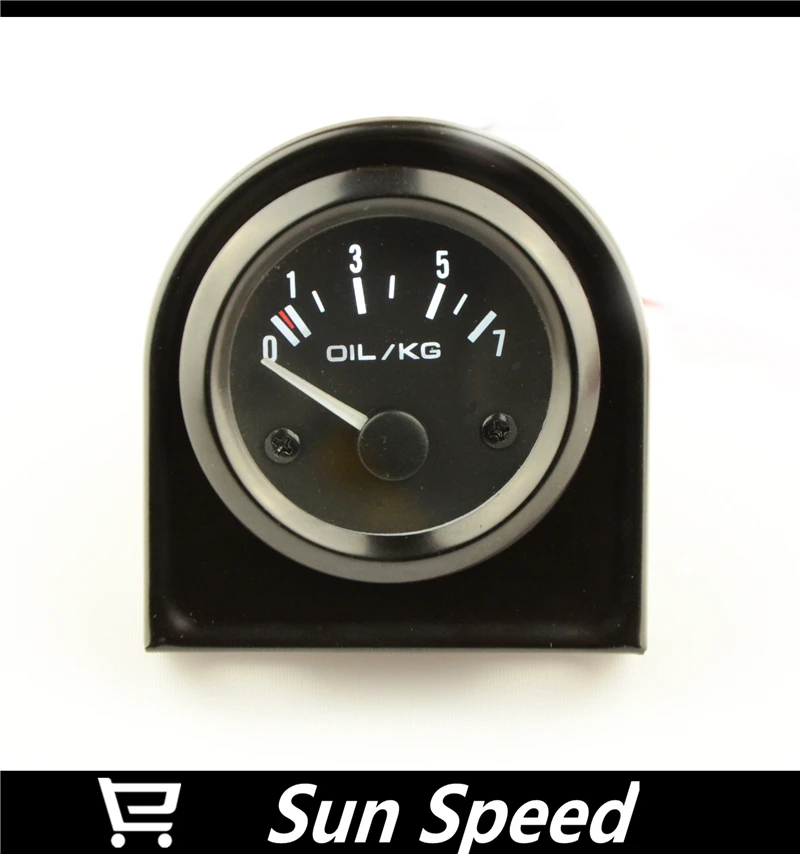 SUN SPEED 2" Inch 52mm Electrical Oil Pressure Gauge Meter Black Face 0