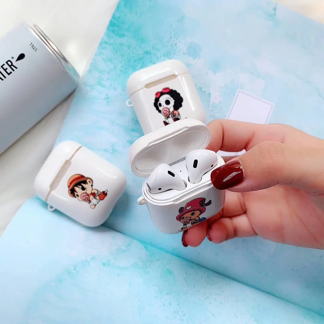 

One Piece Case For Apple Airpods Japan Anime White Hard PC Luffy Chopper Baby For Airpods Wireless Bluetooth Earphone Box Cover