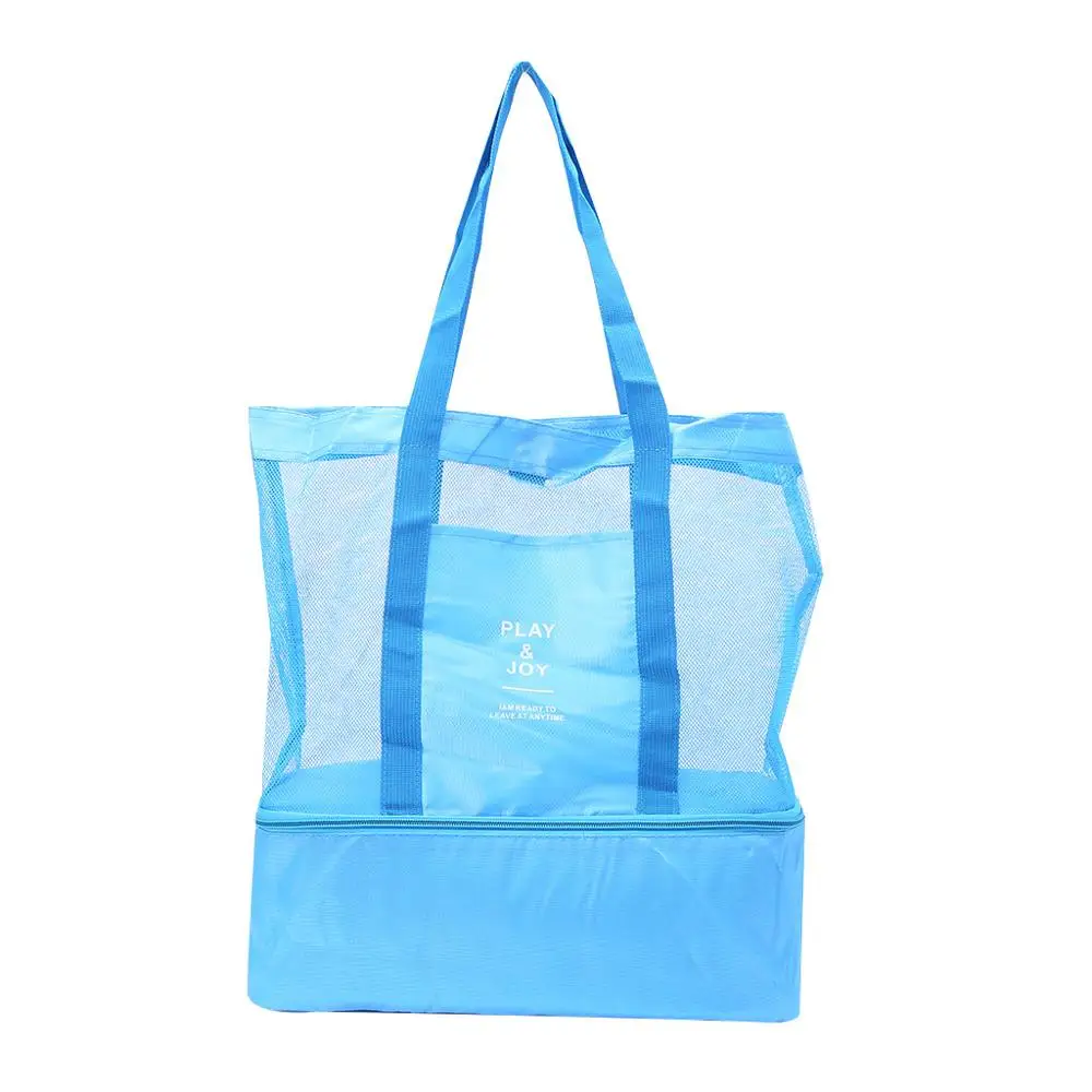THINKTHENDO Дизайн Портативная сумка 2 отдел для еды Сумка сохраняющая тепло для еды на пикник сумка для хранения зеленый/синий/черный - Цвет: blue