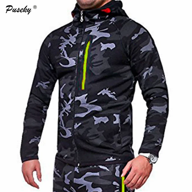 

2018 New Brand Fashion Autumn Winter Male Hoody Zipper Hoodie Mens Camo Hoodies Men Sweatshirt Hip Hop Camouflage Pullover 3XL
