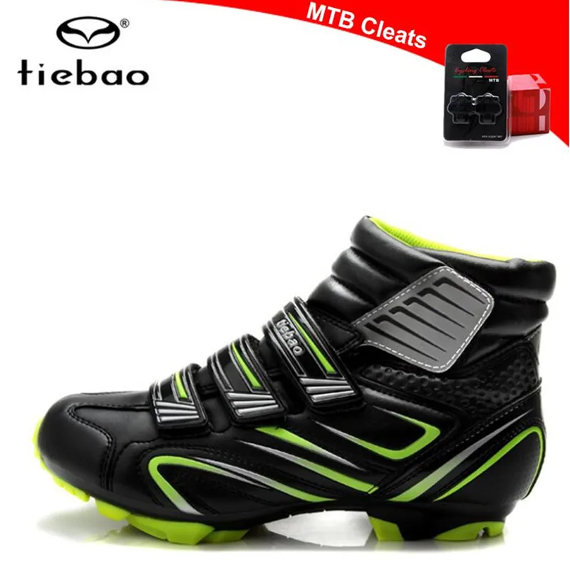 Tiebao, обувь для велоспорта, зимняя, Sapatilha Ciclismo MTB, женские кроссовки, мужские, для велоспорта, велосипеда, самоблокирующаяся обувь, велосипедные ботинки - Цвет: shoes add cleat