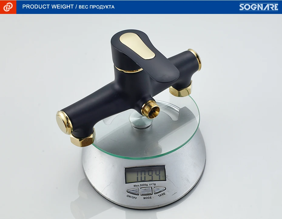 SOGNARE приспособления для ванной комнаты, смесители для душа, набор, черные, золотистые краны, открытый Душ, кран, настенный кран для ванны, краны D5104