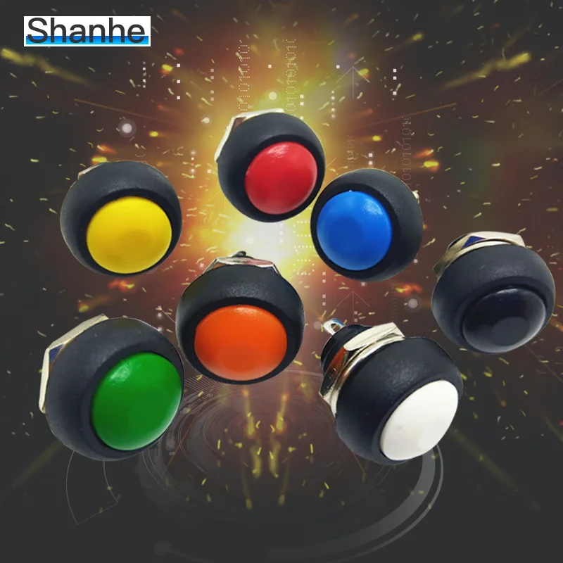 

5pcs 12mm momentary self-return micro push button switch off-(on)