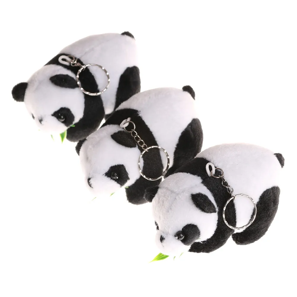 1 шт. 10 см мини кавайная кукла большая панда плюшевые брелоки Рождественский подарок игрушки-брелоки отправить друг дети мультфильм Животные игрушка подарок
