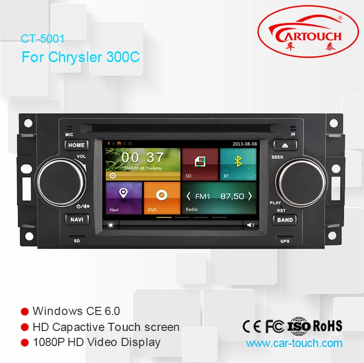 

5 Inch Car DVD Player For Chrysler/300C/Dodge/RAM/Jeep/Commander/Compass/Wrangler/Grand Cherokee CANBUS GPS BT Radio Free Maps