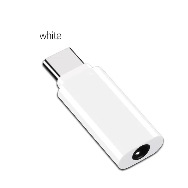 Olhveitra Тип usb C до 3,5 мм разъем для наушников, аудио кабель-адаптер Splitter Разъем для samsung S8 Xiaomi Motorola Google huawei - Цвет: Белый