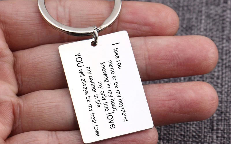 Großhandel Paare Geschenk Ich Liebe Dich Angebot Geschenke Valentinstag Schlüsselanhänger Für Freund Liebhaber Worte Schlüsselanhänger Erinnerete