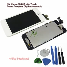 A quanlity For iPhone 5 5G LCD Display Touch Screen with Digitizer + Camera + Home Button + Open Tools Assembly Free shipping