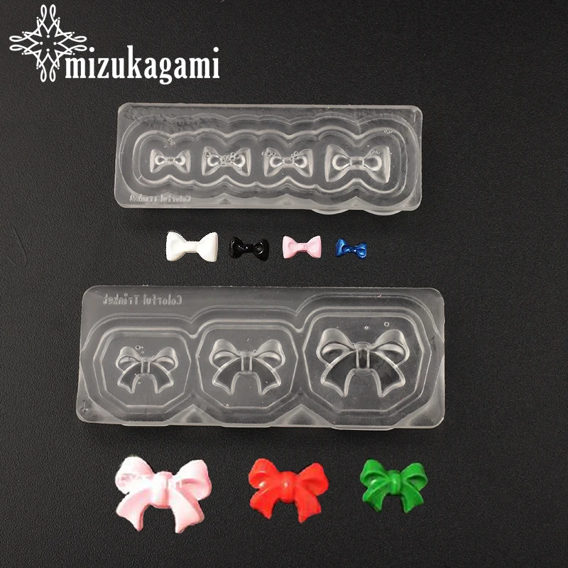 1pcs UV Resin font b Jewelry b font Liquid Silicone Mold Bow Resin Charms Mold For