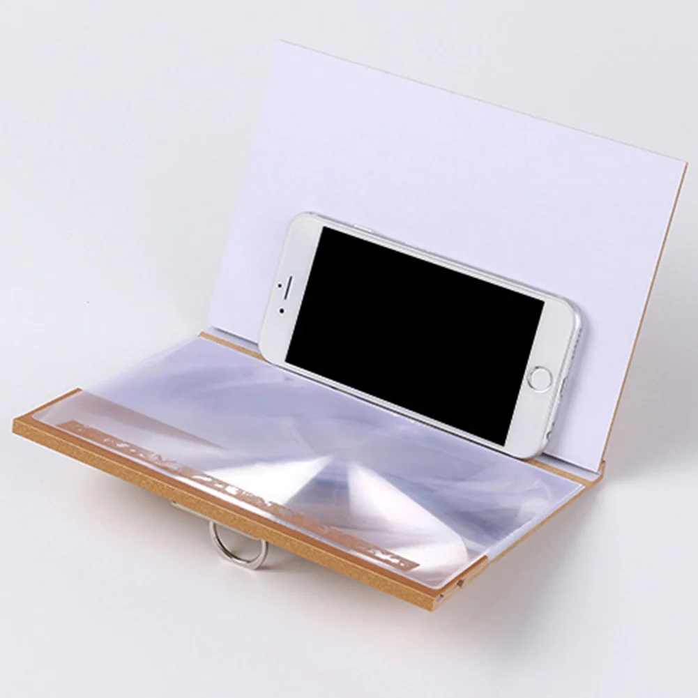 Amplifier Stereoscopic Amplifying Desktop Wood Bracket Mobile Phone Video Screen Magnifier Amplifier Holder Mount 1pc