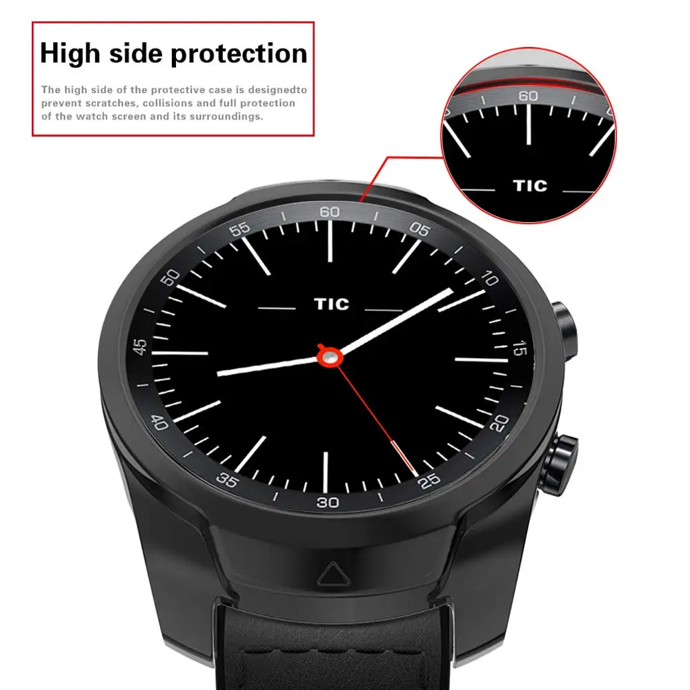 Мягкий силиконовый чехол для Ticwatch Pro Smart Watch защитный чехол s бампер для Tic Watch Pro Чехол для часов тонкий чехол из ТПУ