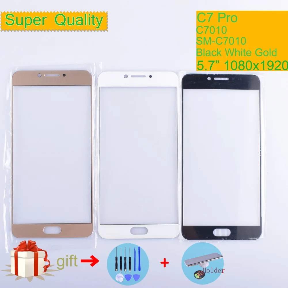 Для Samsung Galaxy C7 Pro C7010 SM сенсорный экран передняя стеклянная панель внешняя линза