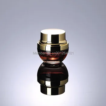 

20G Glass Cream Jar Cosmetic Red Container Cream Jars,glass containers for creams Cosmetic Packaging Gold Cap Glass Bottle