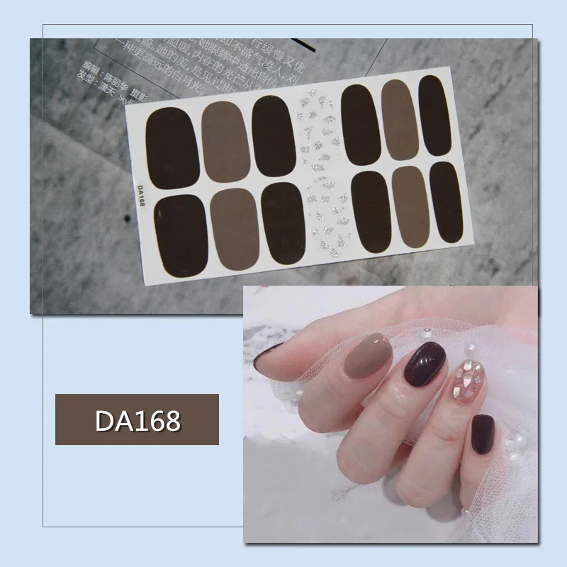1 лист стикер для ногтей водонепроницаемый клей наклейки для ногтей маникюр ногти Декор DIY- MS