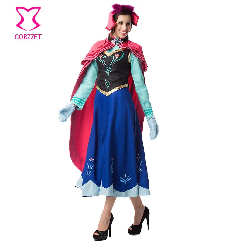 ice snow fantasy princess anna costume burlesque cosplay disfraces adultos sexy halloween costumes for women lolita gothic dress in sexy costumes from