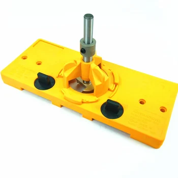 

Dropship 35mm Hinge Hole Saw Jig Drilling Guide Locator Hole Opener Door Cabinets DIY Tool For Woodworking