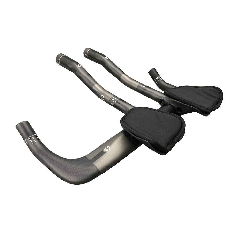 Carcon Handlebar TOSEEK TT Bike Rest Handlebar Full 3k Carbon Cycling Bar Bicycle TT Handlebars Matte