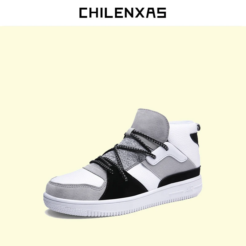 CHILENXAS 2017 Winter Leather font b Shoes b font font b Men b font Casual Height