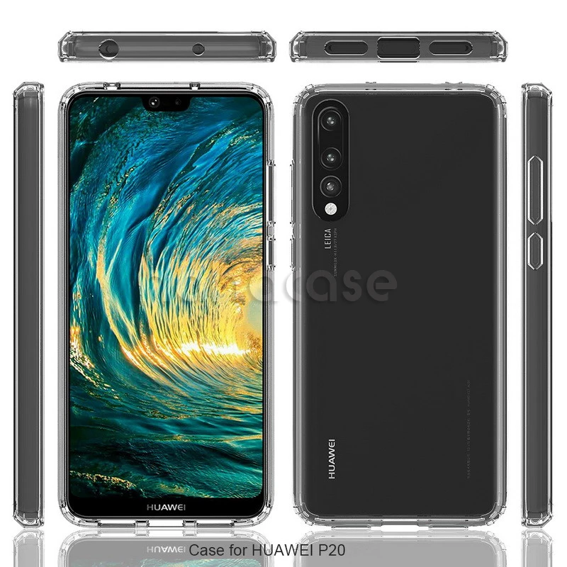 100 шт кристалл броня бампер Футляр для huawei Коврики 20 10 P20 Pro P10 P9 Lite Honor 10 9 8X Max Nova 3 3i акриловая прозрачная крышка