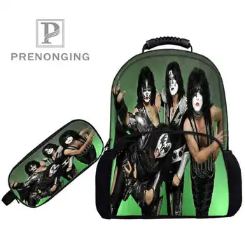 

Custom 17inch KISS-Monster- Backpacks Pen Bags 3D Printing School Women Men Travel Bags Boys Girls Book Computers Bag#1031-01-51
