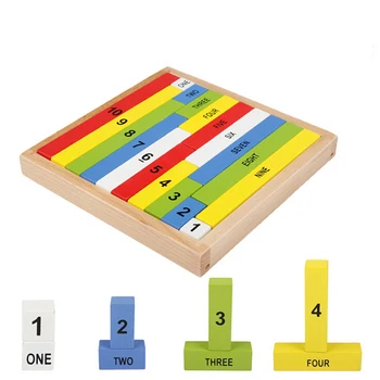 

Montessori Education Wooden Toys 1-10 Digital Cognitive Math Toy Teaching Logarithm Version Kid Early Learning Digital box