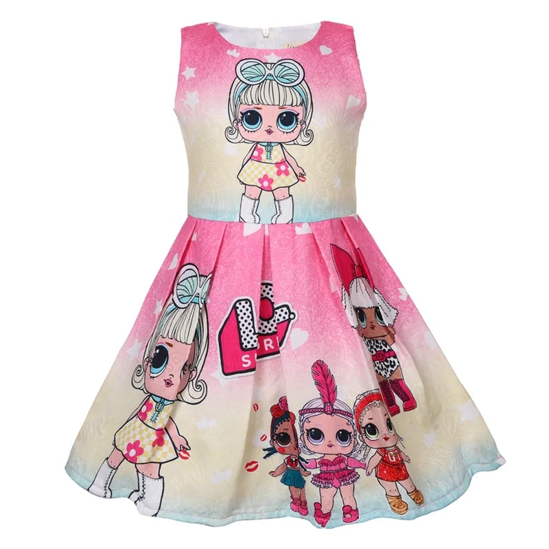 

Lol Dolls Baby Dresses Summer 3-9Y Cute Elegant Dress Kids Party Christmas Costumes Children Clothes Princess Lol Girls Dress