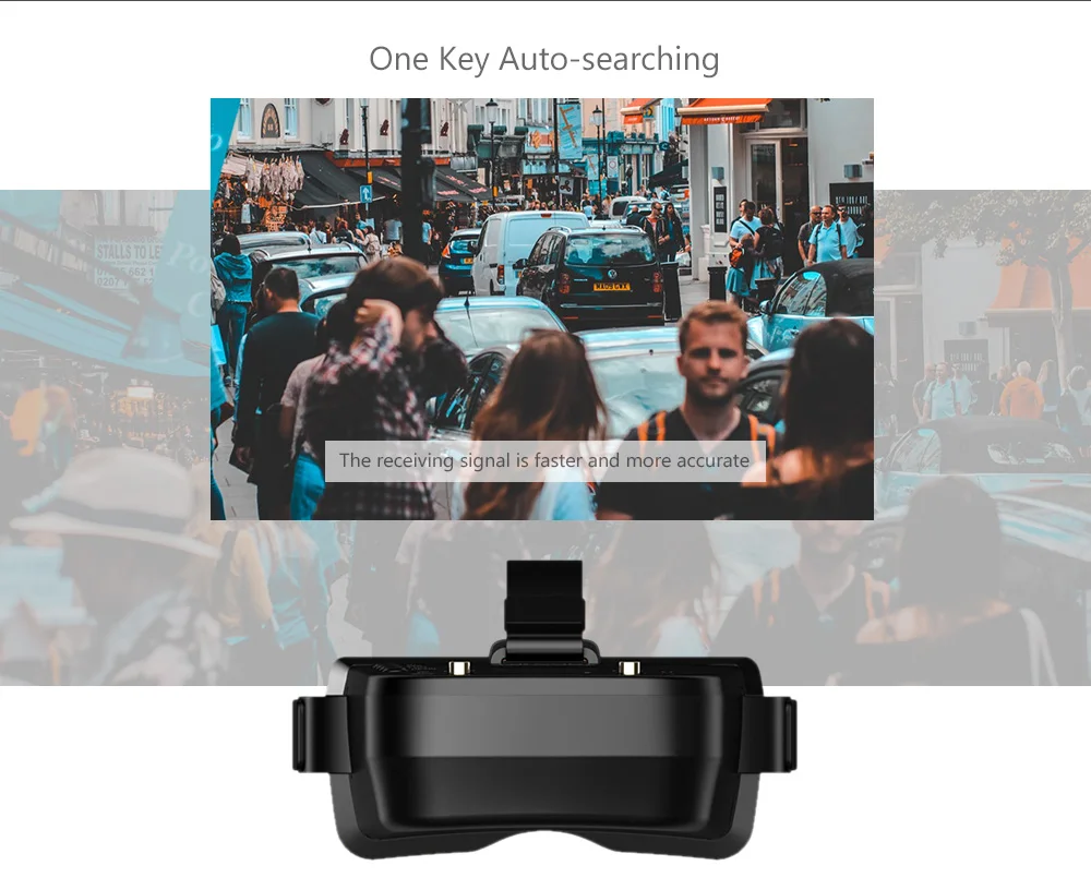 Мини FPV VR Goggles 3 дюйма 480*320 дисплей 5,8G 40CH автоматический поиск встроенный аккумулятор 3,7 V 1200mAh для FPV квадрокоптера дрона