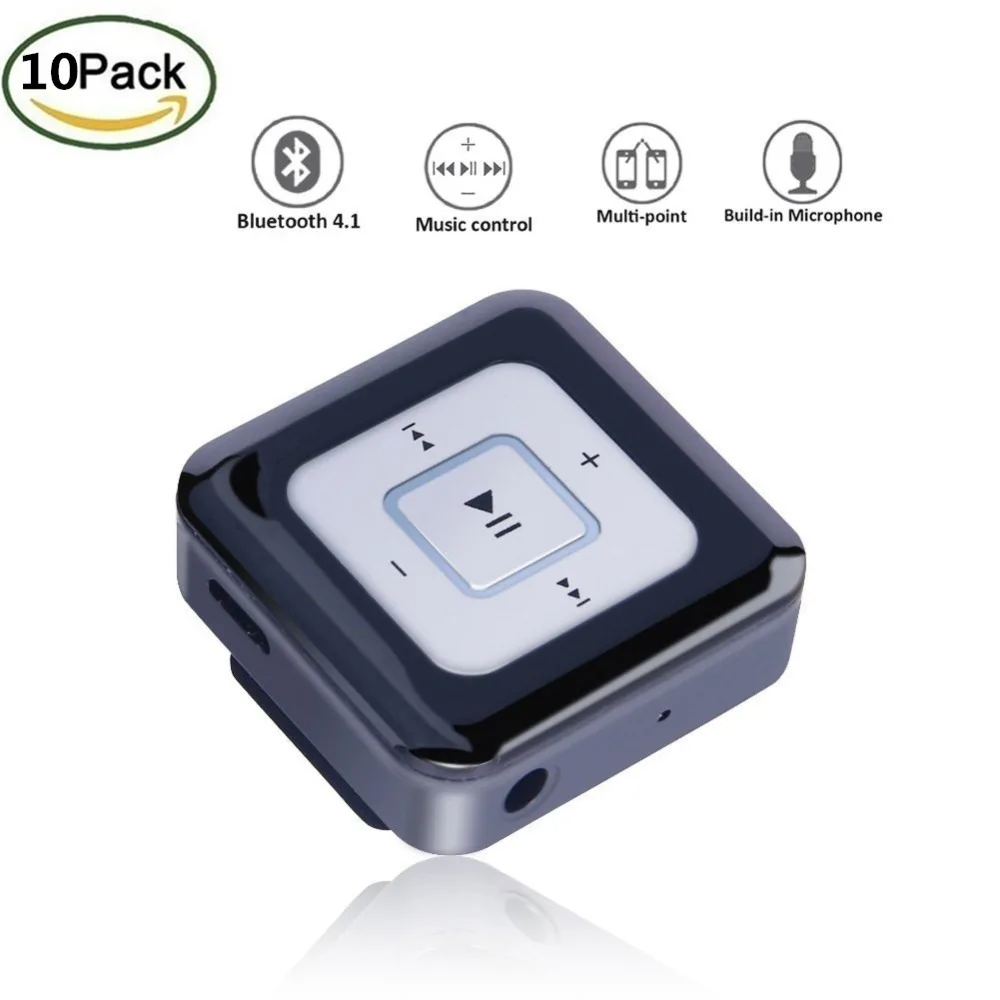 

10 Pack Mini Bluetooth Receiver Headphones 4.1 Adapter Wireless Audio Receiver for Music Streaming Handsfree Car Kit Home