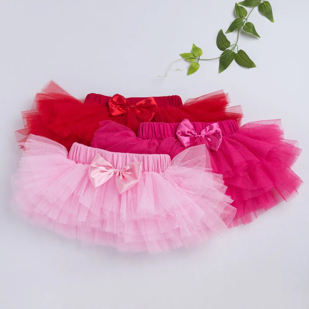 Юбка американка для маленьких девочек 3 цвета юбка пачка красная роза