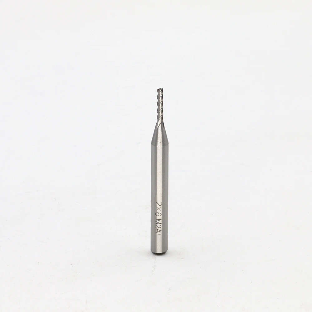 

New 4Flutes 4F2*6*11*60mm M2AI Dia 2mm End Mill Router Bit Milling Cutter Machine CNC Drill Tool Super-Hard High Speed Steel
