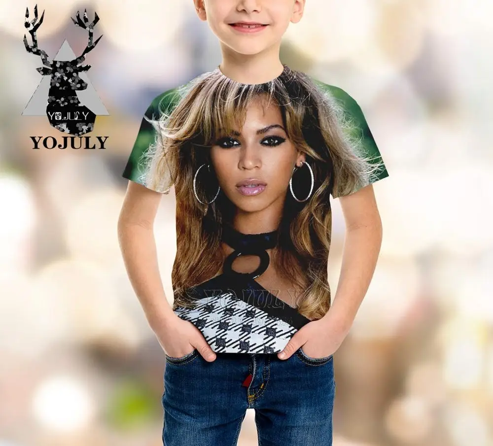 4 YOJULY star Beyoncé Musician harajuku/детская одежда с 3D-принтом для маленьких мальчиков и девочек, детская футболка, Лидер продаж, мода, Modis, A295 - Цвет: 4