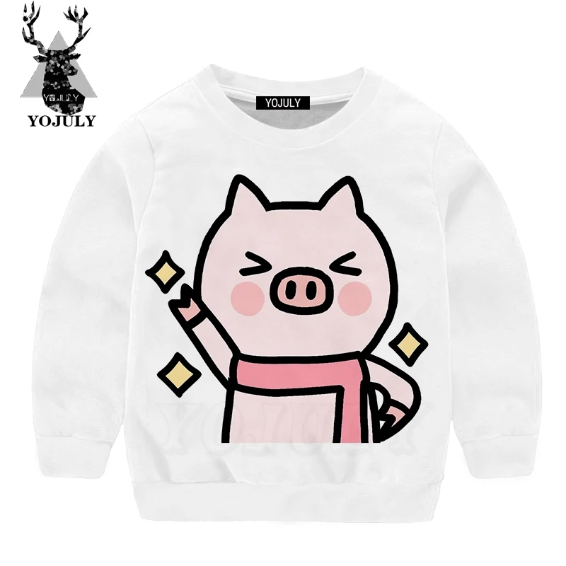 YOJULY/ Kawaii pigs Harajuku Детский свитер с 3d принтом Новая одежда для мальчиков и девочек-подростков топ с животным принтом с длинными рукавами Modis SW16