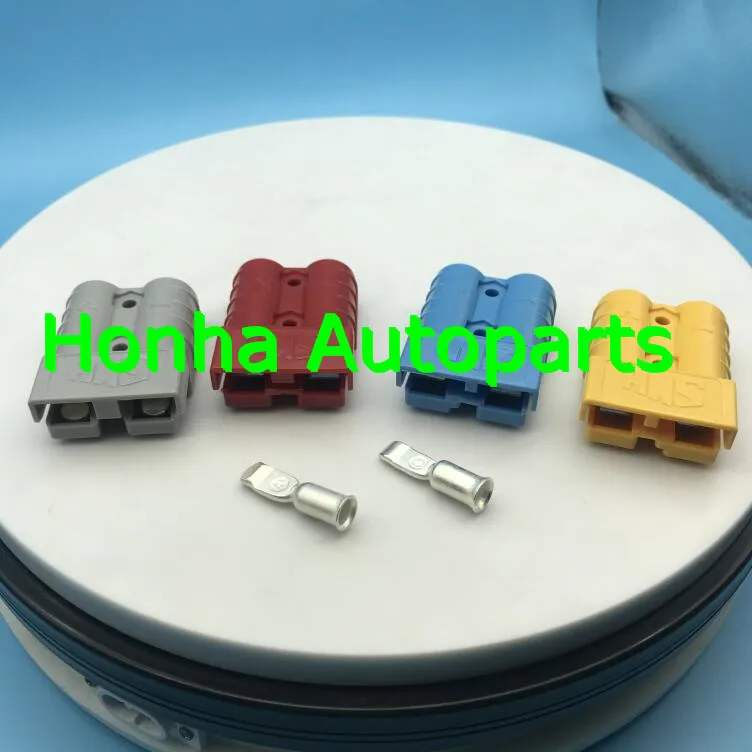 

10/20/30 pcs/lot 600V 50A SB50 SMH Supply Forklift Battery Charging Plug Grey red yellow blue color Connector with 8AWG terminal