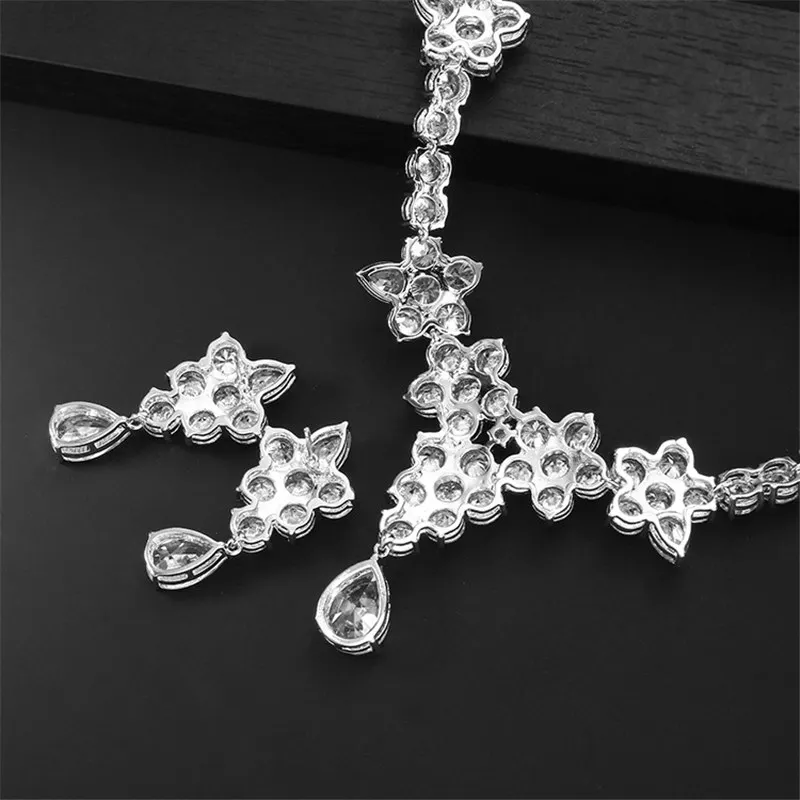 Necklace Earrings Set Environmental Protection Copper Allergy Necklace