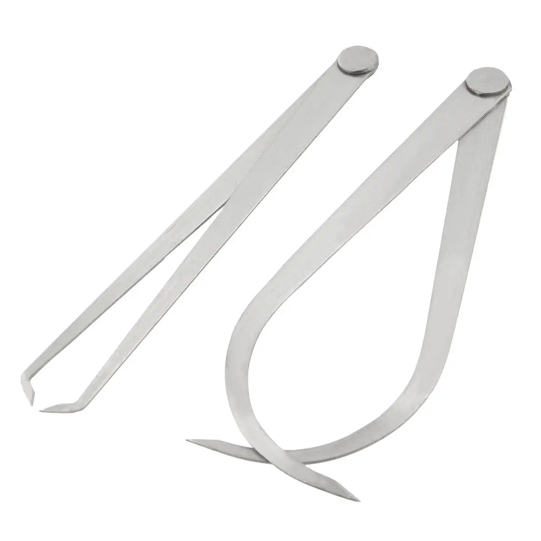 2 x Silver Tone Metal Firm Friction Joint External Internal Calipers