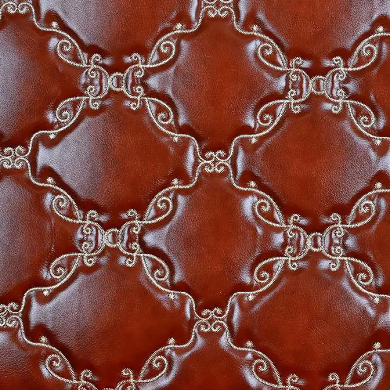 1 Meter Synthetic Pu Perforated Leather For Sofa Faux Eco Leather