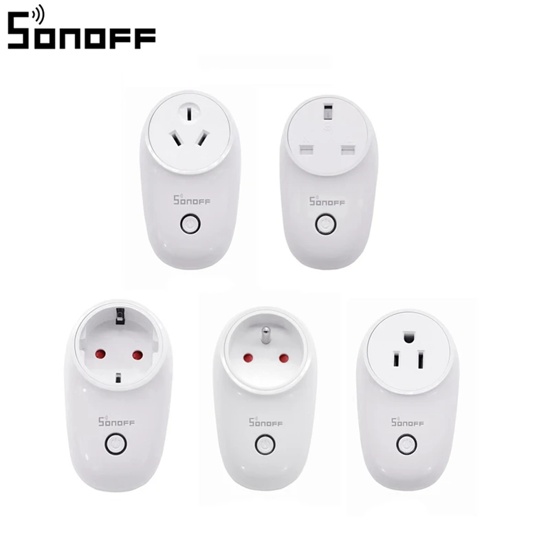 SONOFF S26 AC90V 250V 10A умная WiFi розетка таймер Беспроводная US/UK/AU/EU Беспроводные