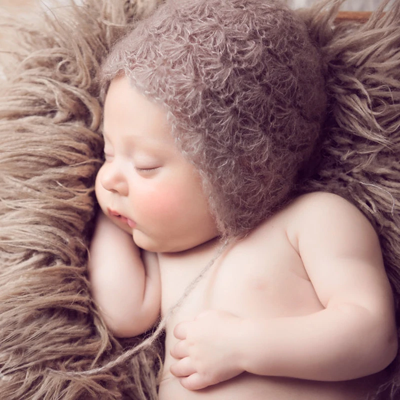 

Newborn Photography Props Baby Photo Props Mohair Baby Hat Knitted Hat Props